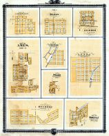 Lineville, Derby, Glidden, Ames, Conway, Pulaski, Lenox, Melrose, Drakeville, Iowa 1875 State Atlas